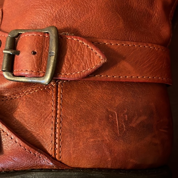 Frye Jenna Reddish Brown Color Studded Boots - Picture 9 of 11